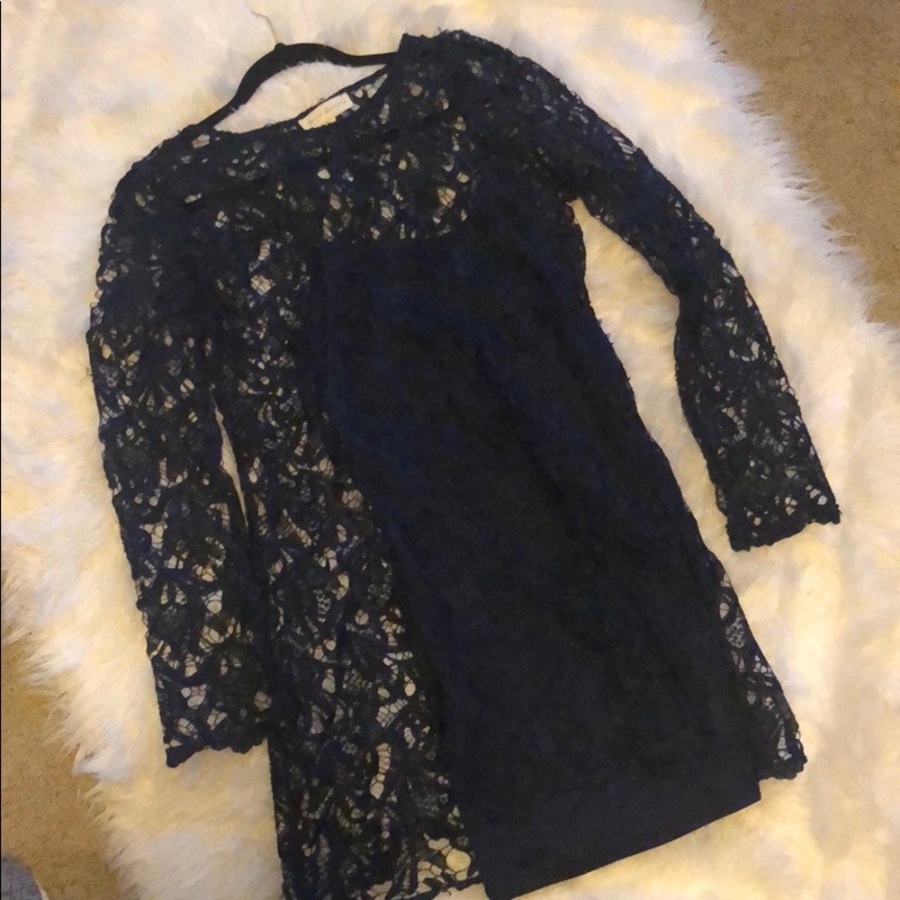 Navy blue lace dress